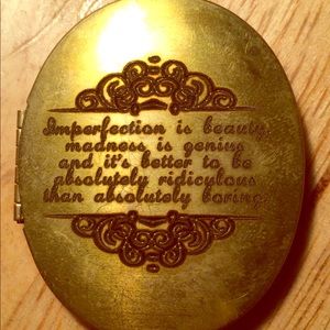 Imperfection is beauty pendant charm